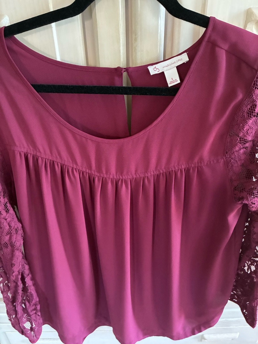 Babydoll‎ Lacey sleeve db top